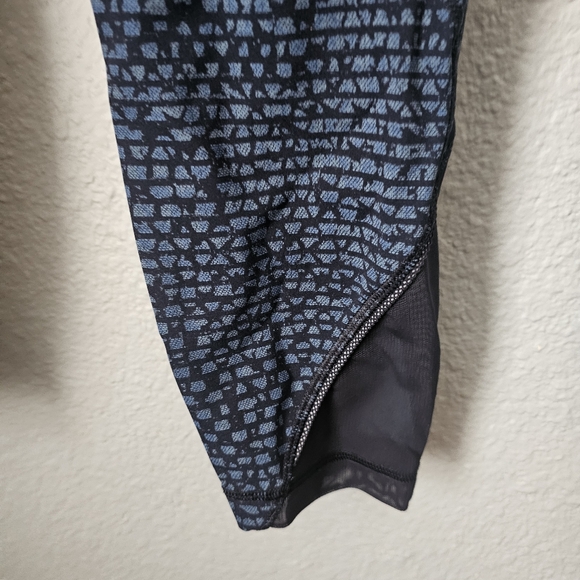 Lululemon Inspire Tight II Mesh Zip Pockets 8 Shatter Weave Desert Teal Alberta - Picture 6 of 8